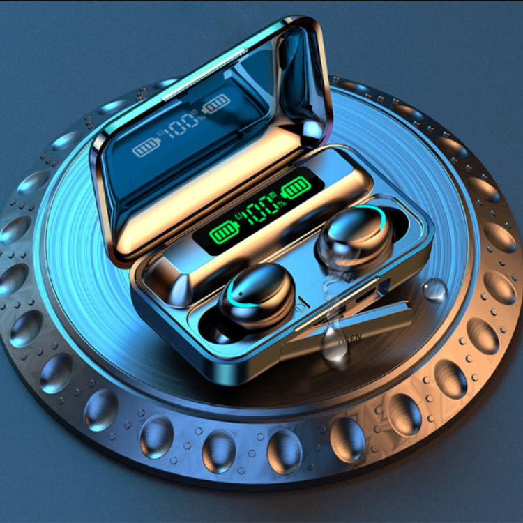 跨境TWS新款私模F9-5C无线蓝牙耳机5.1触摸运动入耳式蓝牙双耳