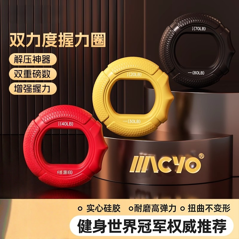 德国硅胶握力圈手指力量训练小臂康复握力器办公手掌手指力量康复 - 实物图