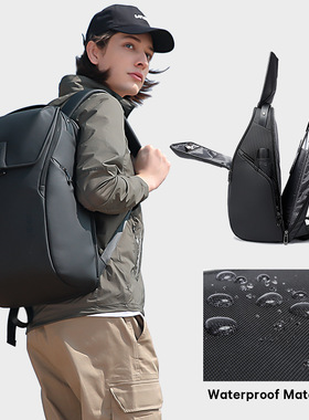 班歌bange背包男双肩包商务休闲旅行包多功能防水电脑包双肩背包