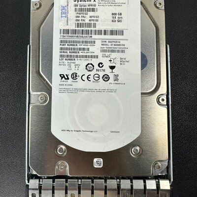 议价:IBM 49Y6103 600G 15K SAS 3.5寸