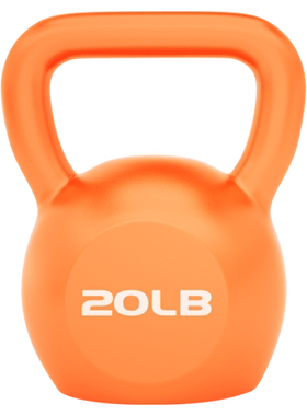 壶铃男士健身家用锻炼全身臂力训练深蹲手提哑铃运动器材橙色20LB