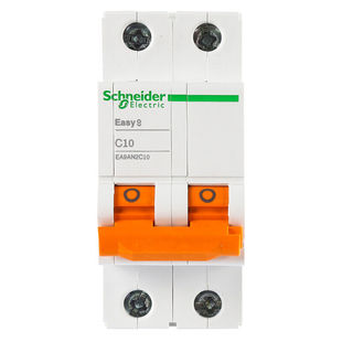 施耐德微型断路器空气开关双进双出双极空开EA9系列2PC63AEA9AN2C