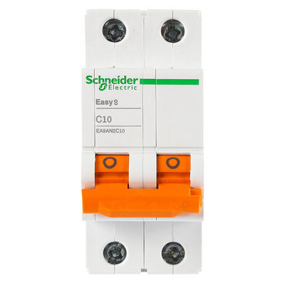 施耐德微型断路器空气开关双进双出双极空开EA9系列2PC63AEA9AN2C