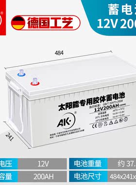 【旗舰自营】太阳能蓄电池家用22012v24v100ah户外露营专用电源备