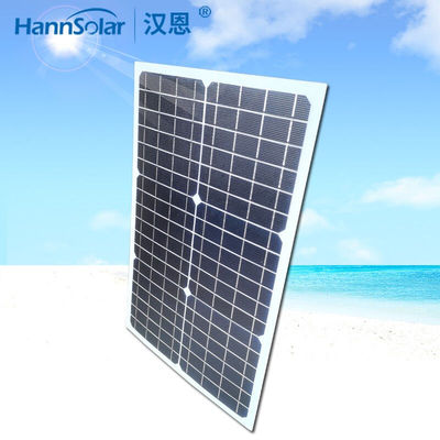 汉恩半柔性单晶太阳能电池板30w户外电源应急充电房车充电器12v家
