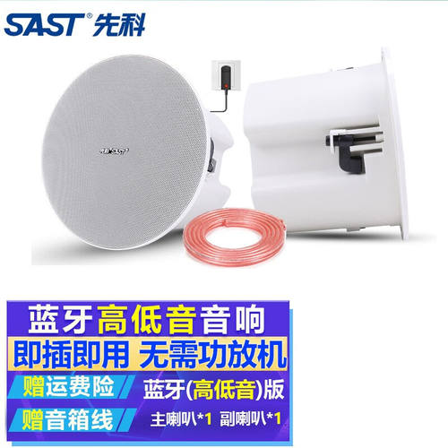 先科（SAST）蓝牙吸顶音响套装无线喇叭有源吊顶天花背景音乐门店