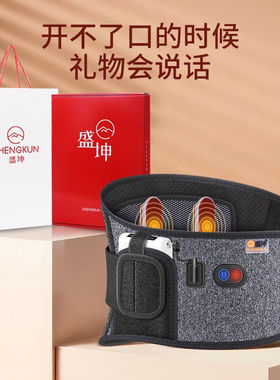 盛坤电加热护腰带腰部按摩仪器腰带保暖宝大姨妈神器宫寒腰疼暖腰
