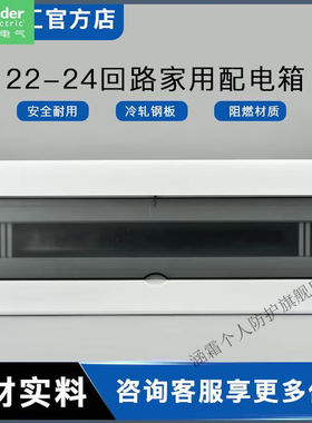 施耐德电工暗装24回路配电箱强电箱22回开关箱23位空红色
