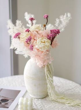 干花欧式美学花干花花束摆件真花豪华装饰家居摆件干花