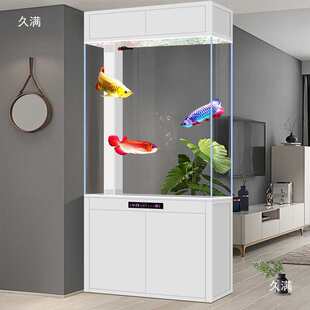 2025年新款鱼缸屏风玄关隔断柜入户门客厅底滤大型超白玻璃垒德株
