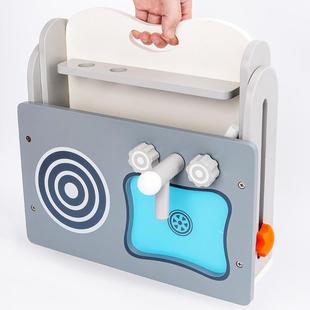 廚房玩具兒童過家家玩具益智早教互動仿真玩具手提式 廚房跨境玩具