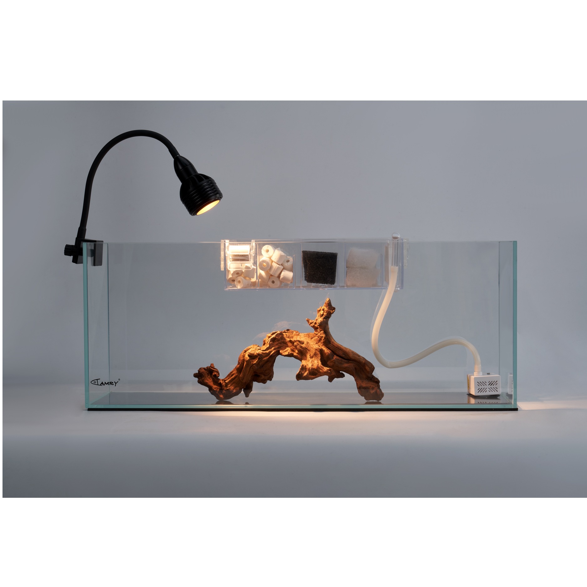 超白玻璃窄长型鱼缸桌面卫生间半墙阳台窗边长方形乌龟金鱼