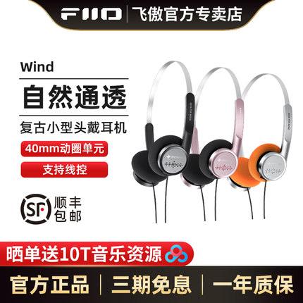 FiiO/飞傲/雪漫天Wind高保真复古小头戴耳机HIFI发烧3.5线控耳机