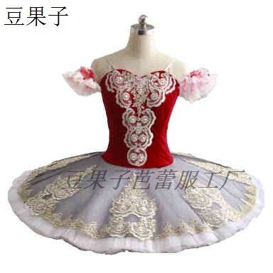 红色芭蕾TUTU成人儿童定制蓬蓬裙比赛服考级表演服纱裙汇演进口纱