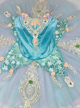 浅绿色芭蕾TUTU蓬蓬裙简易纱裙现做定制成人儿童比赛表演服演出服