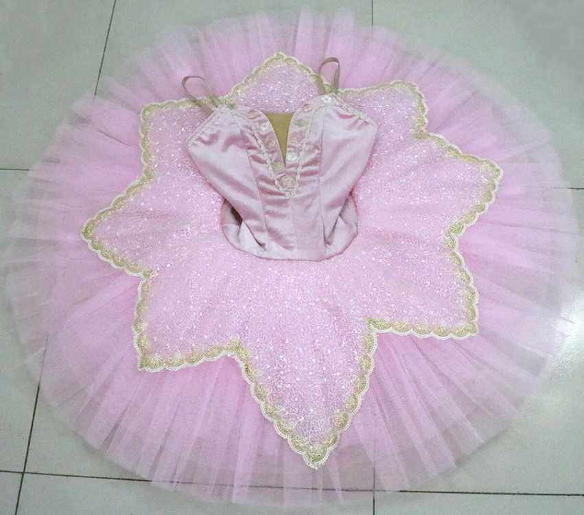 粉色简易定制芭蕾TUTU裙糖果仙子女童表演服儿童成人蓬蓬纱裙硬网