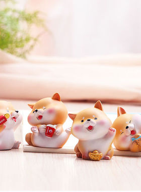 安提诺伯新年礼物女生元旦跨年礼物年会送女朋友老婆闺蜜柴犬摆件