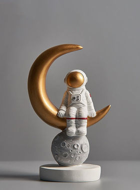 翻旧事宇航员摆件客厅电视柜房间书架宇航员儿童装饰品可爱创意迷