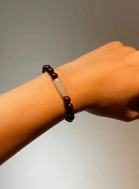 千古恋印度小叶紫檀木珠子手串檀香木质多圈个性古风潮男女情侣手