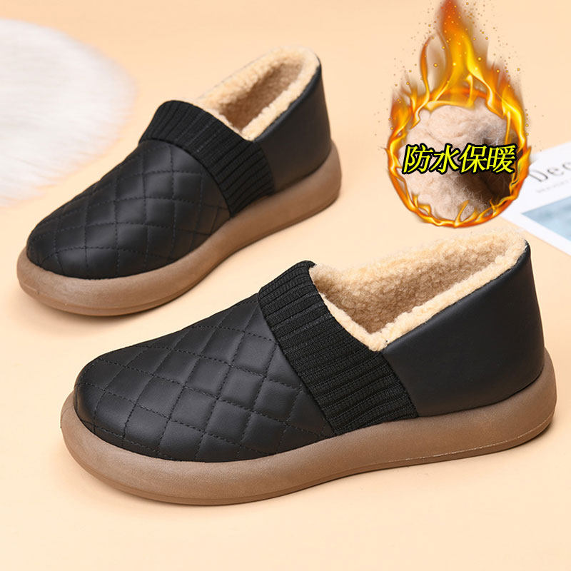 老北京布鞋女棉鞋豆豆鞋加绒加厚保暖防水皮面防滑妈妈鞋懒人鞋,女鞋,乐福鞋（豆豆鞋）,淘宝优惠券,粉丝福利购,淘宝优惠卷