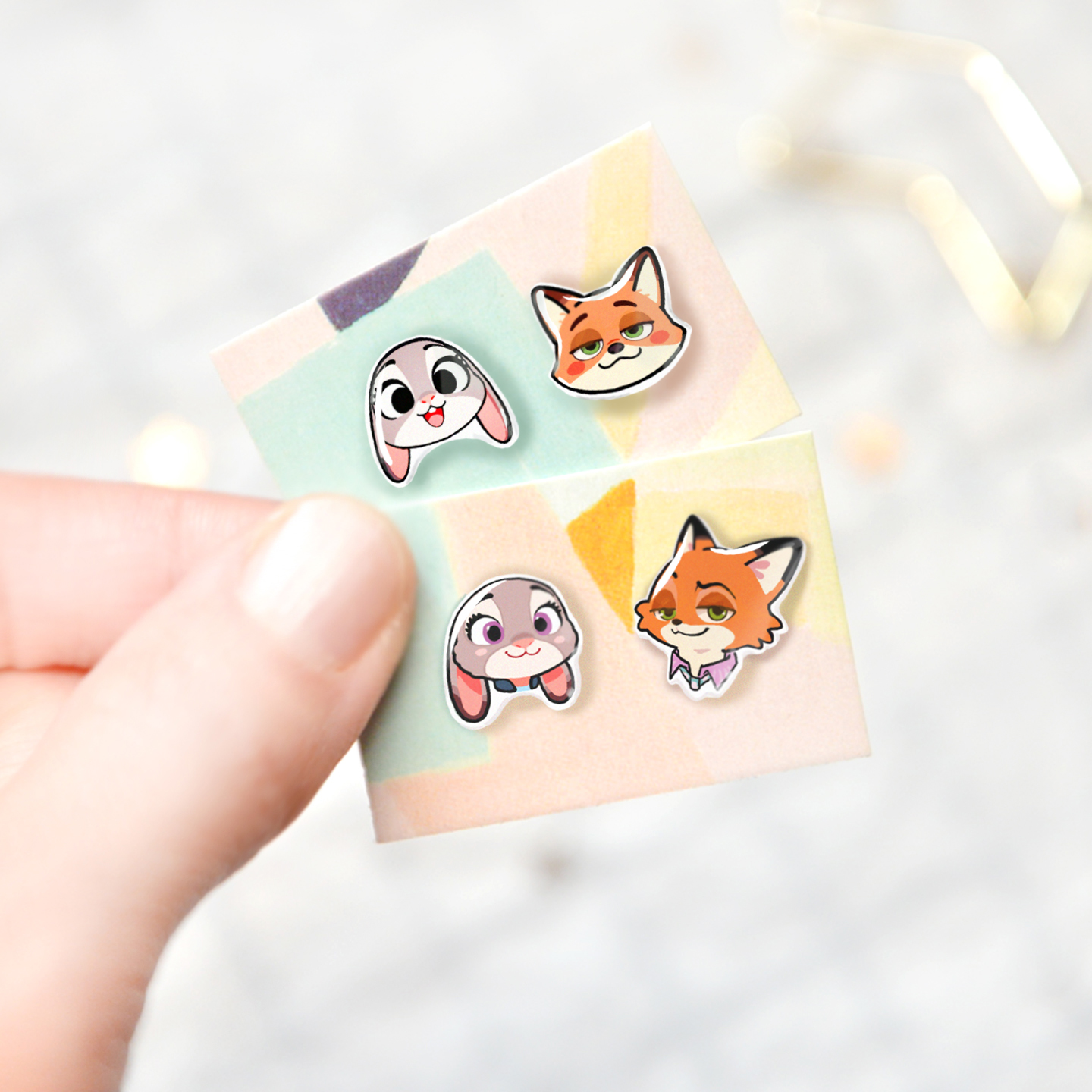 动物城周边耳钉朱迪尼克卡通耳夹