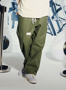 ANB2023春夏 / GOODJOB水洗阔腿长裤（军绿色/灰色）