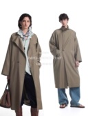 Unvesno 风衣秋季 老钱风简约立领宽松廓形休闲长款