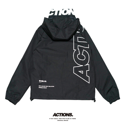Actions 2018 AW新款 运动风衣外套 经典美式宽松简约 休闲防风衣