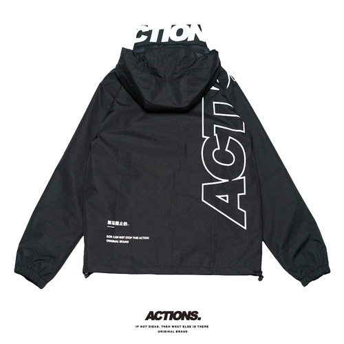 Actions 2018 AW新款 运动风衣外套 经典美式宽松简约 休闲防风衣