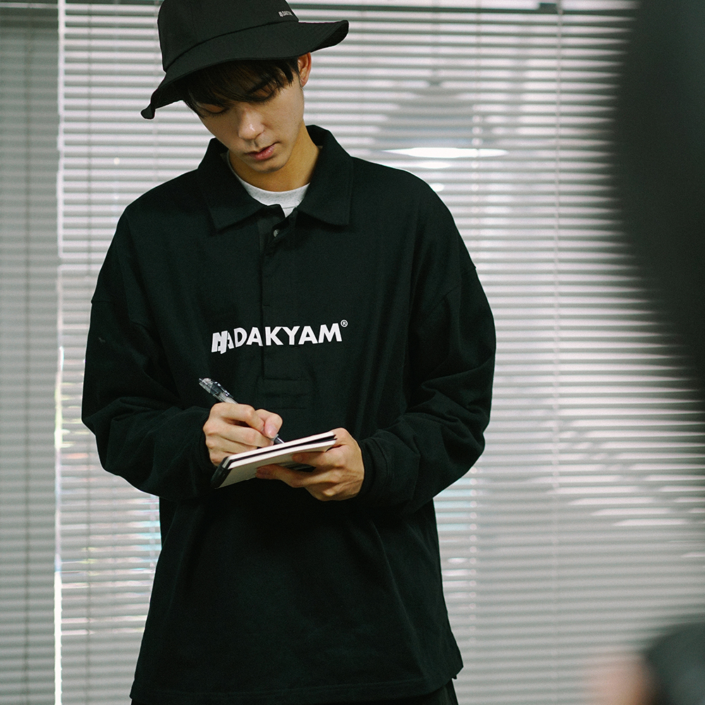 长袖暗门襟翻领POLODAKYAM