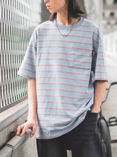 食钓SDGR经典大条纹POLO衫美式复古着风格男女宽松短袖西海岸T恤