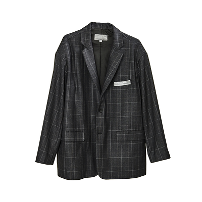 落肩oversize宽松街头同款西装