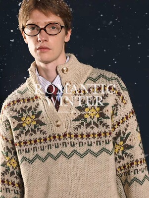 【羊毛混纺】Unvesno(UN)老钱费尔岛嵌花撞色冰岛高领针织暖毛衣