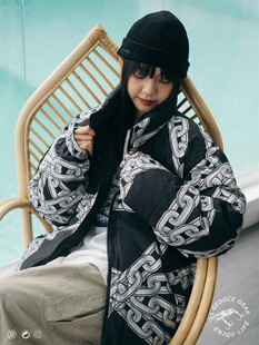 保暖加厚棉衣外套潮 食钓SEDUCEgear防风面包服锁链双面穿棉服冬季