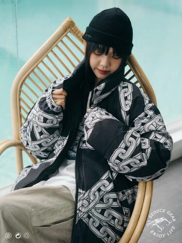 食钓SEDUCEgear防风面包服锁链双面穿棉服冬季保暖加厚棉衣外套潮