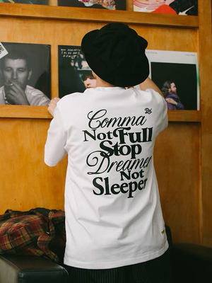 DAKYAM(达人)2025S/S Keep it Rolling 人生不设限SLOGAN笑脸T恤