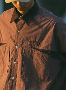 DAKYAM(达人) 2023 A/W Bowling Shirt 美式复古灯芯绒拼接衬衫男