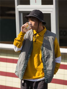 DAKYAM 夹棉轻薄保暖内搭坎肩马甲男宽松纯色背心 2020AW