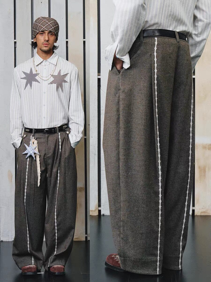 不路牌「荒漠野蔷薇」蕾丝羊毛裤 pros by ch