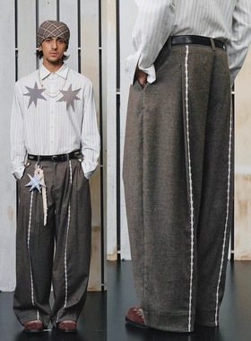 不路牌「荒漠野蔷薇」蕾丝羊毛裤 pros by ch