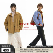 重磅老钱风麂皮绒格子立体绣翻领夹克外套 双面穿 Unvesno