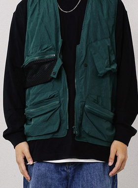 SUPERTOFU (SPTF) 19AW户外多功能口袋网布拼接战术口袋马甲