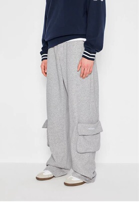 MYSAMESAME25AW舒适保暖棉口袋长卫裤宽松直筒休闲百搭运动裤男女