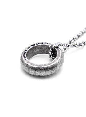 Dissolve国潮项链男潮嘻哈钛钢戒指复古磨砂锁骨潮男霸气吊坠