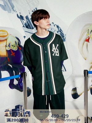 贴布设计复古棒球比赛服短袖衬