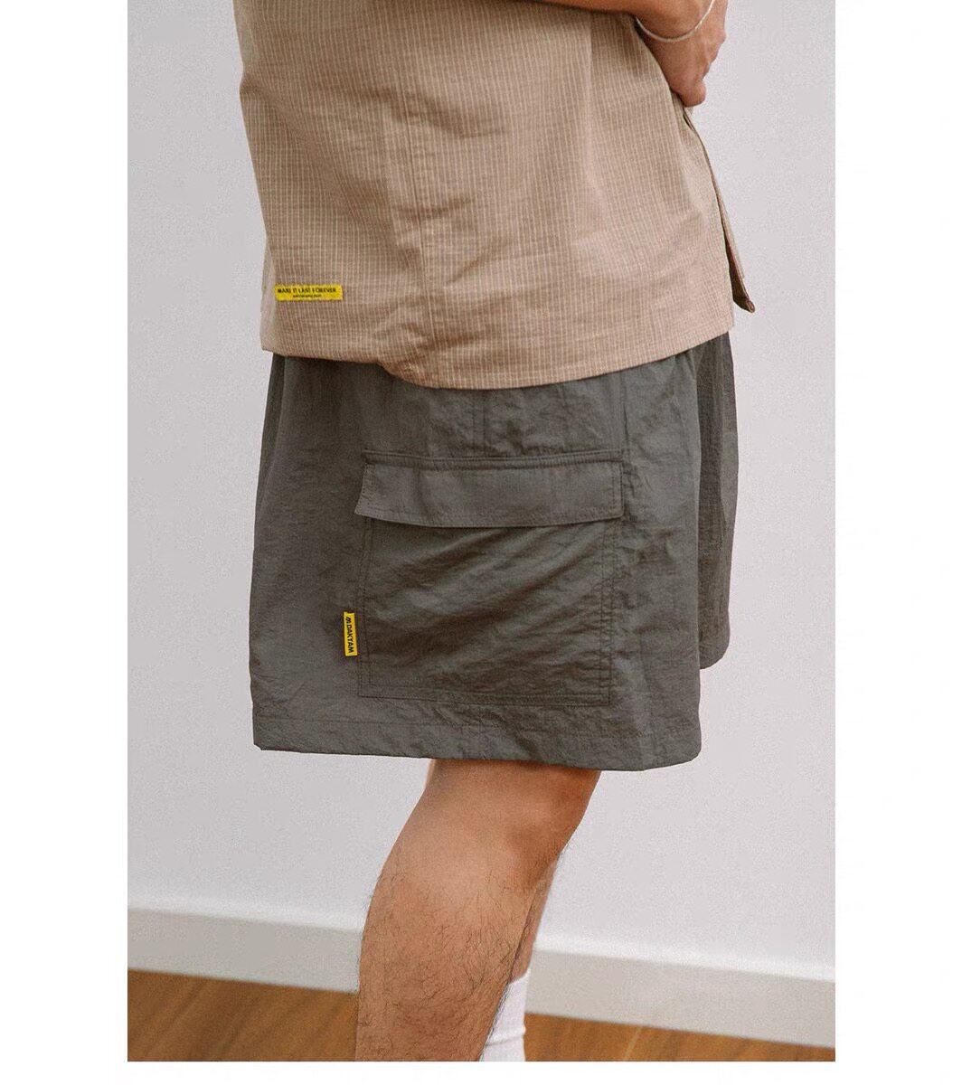 DAKYAM(达人)2026S/S Wrinkle Drift Shorts轻褶网眼通勤松紧短裤