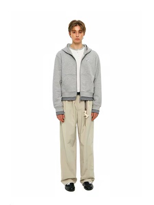 MYSAMESAME26SS褶皱直筒西装裤垂坠感阔腿休闲松紧腰宽松长裤男女