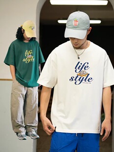 食钓SDGR Life style印花短袖T恤日常休闲卡通印花纯棉tee