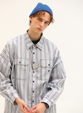 DAKYAM 2020AW Mexicano Loose L-S Shirt  墨西哥宽松条纹男衬衫