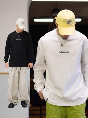 食钓SDGR 速干防水花香科技T恤透气SIKDIU刺绣休闲宽松长袖T恤